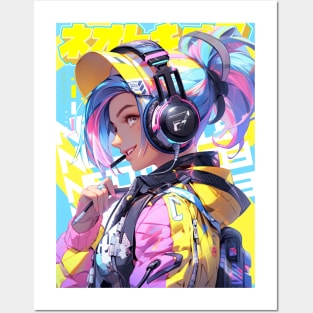 HEADPHONE GAL 3333 - NEOTOKIO3 100%ドPE / DREAM BIG | Anime Manga Kawaii Anime Girl Pop Art 3D | PROUD OTAKU Posters and Art